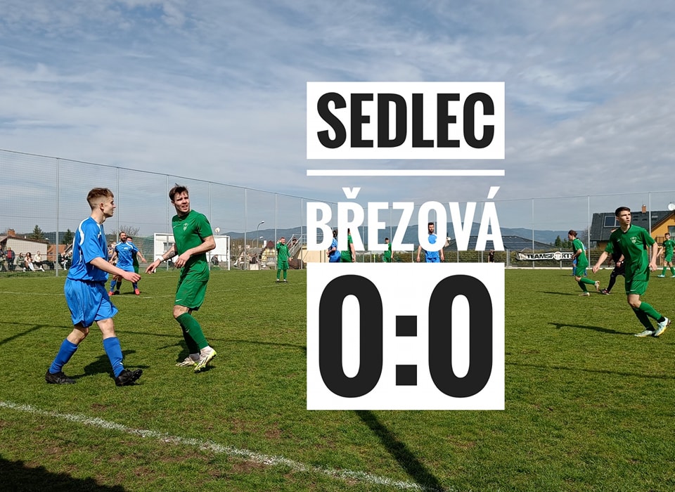 Sedlec - Březová 0:0  13.4.2025  1.B třída.         Dnes hrozný fotbal z obou stran. Hosté hráli skoro celý zápas o 10 lidech, proto se jedná ze sedleckého pohledu o jasnou ztrátu.