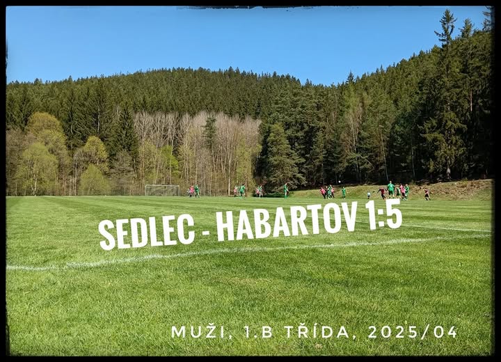 KSNP Sedlec - Baník Habartov 1:5 (1:4) 27. 4. 2025, 1.B třída, hřiště Bečov. Branka Sedlec :  Prečan. Válec se zasekl, rozhodnuto bylo po 20 minutách, které Sedlec prospal a prohrával 3:0. Jiskřičku naděje vykřesal těsně před půlkou tvrdou střelou Prečan (1:4), ale to bylo že sedlecké strany vše. Ani ve druhé polovině jsme nezlepšili střelbu a tak musíme skousnout hořkou porážku 1:5.